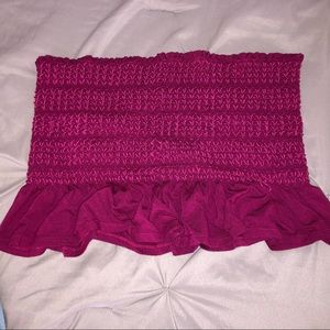 Magenta stretchy tube top